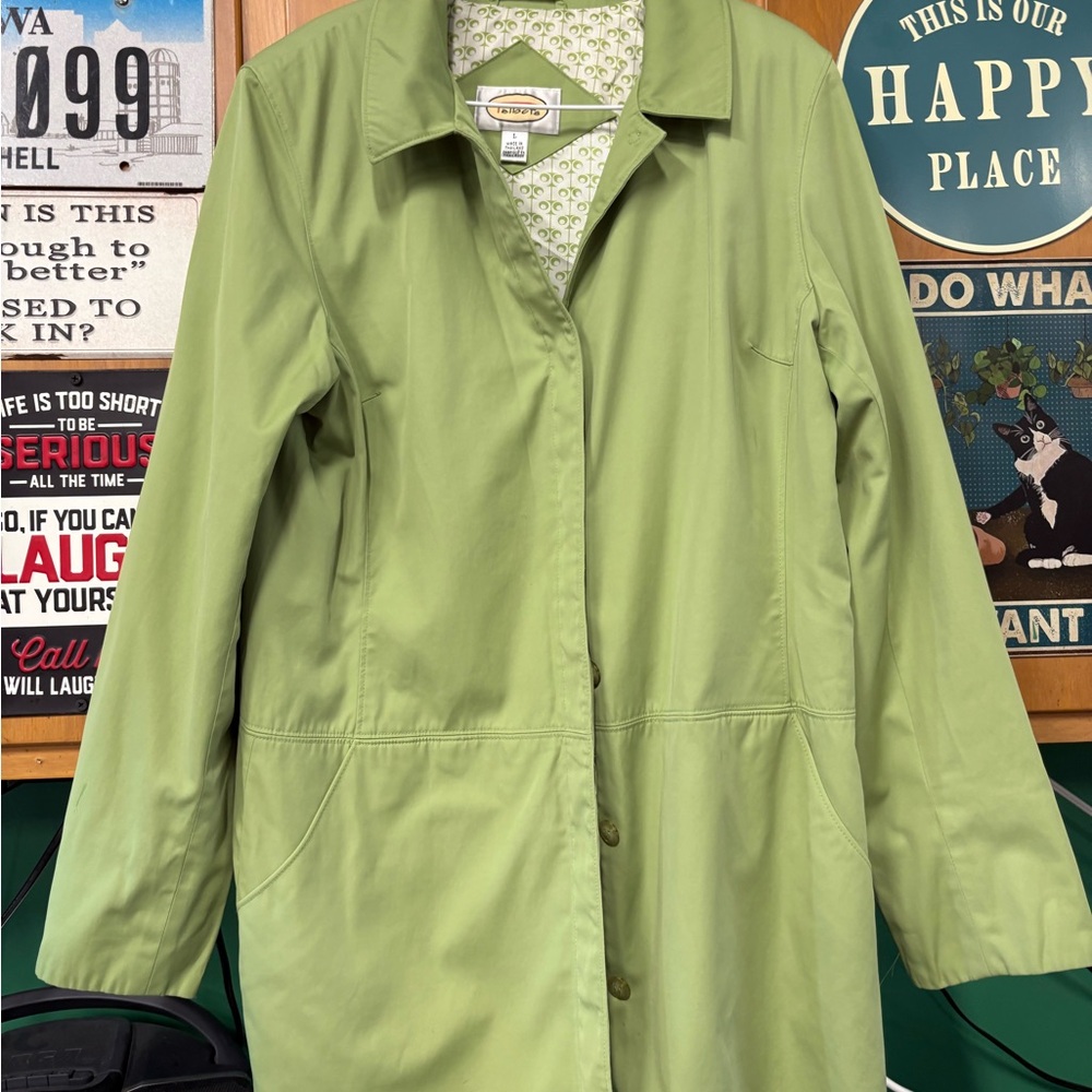 Talbots Sage Green Pea Coat
